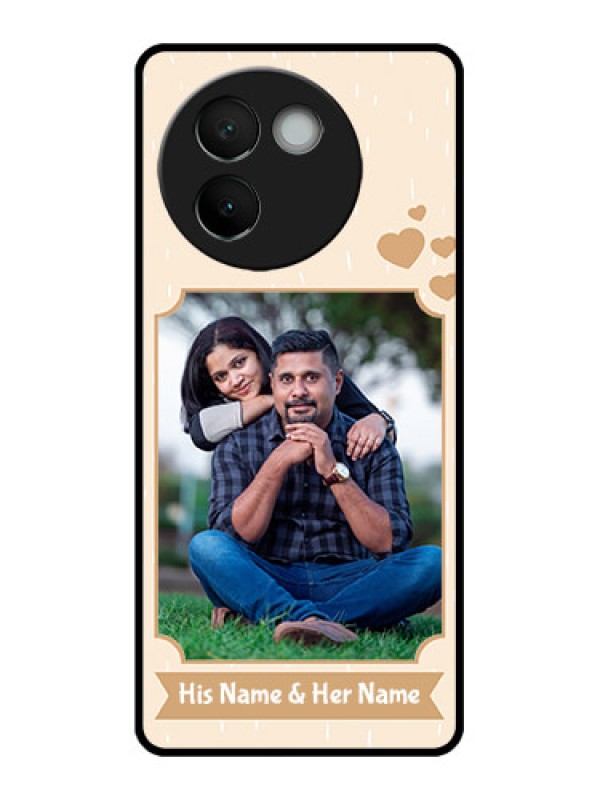 Custom Vivo V30e 5G Custom Metal Phone CaseWith Confetti Love Design