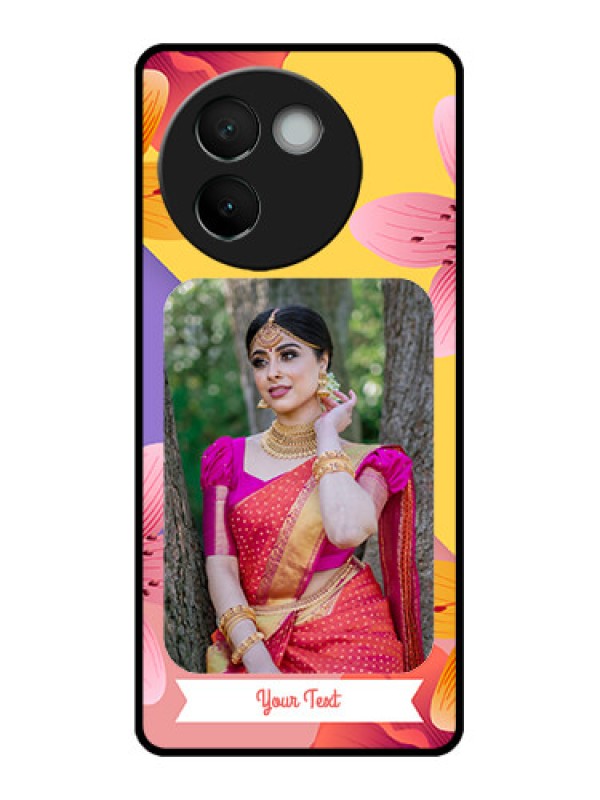 Custom Vivo V30e 5G Custom Metal Phone Case3 Image With Vintage Floral Design