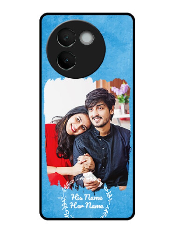 Custom Vivo V30e 5G Custom Metal Phone CaseBlue Color Vintage Design