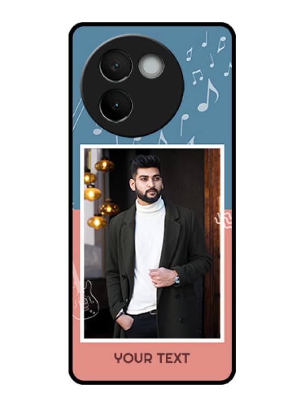 Custom Vivo V30e 5G Custom Metal Phone CaseWith Color Musical Note Design