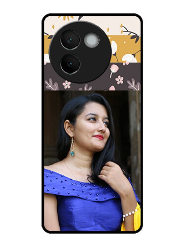 Custom Vivo V30e 5G Custom Metal Phone CaseStylish Floral Design