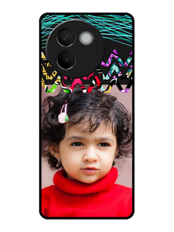 Custom Vivo V30e 5G Custom Metal Phone CaseNeon Abstract Design