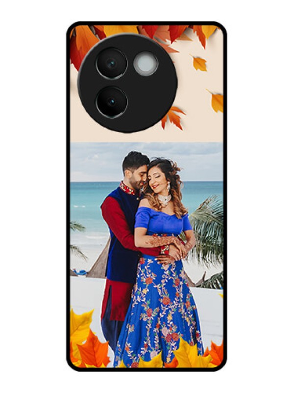 Custom Vivo V30e 5G Custom Metal Phone CaseAutumn Maple Leaves Design