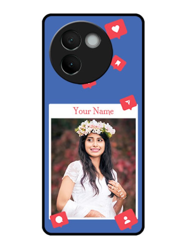 Custom Vivo V30e 5G Custom Metal Phone CaseLike Share And Comment Design