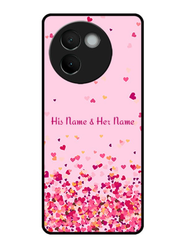 Custom Vivo V30e 5G Custom Metal Phone CaseFloating Hearts Design