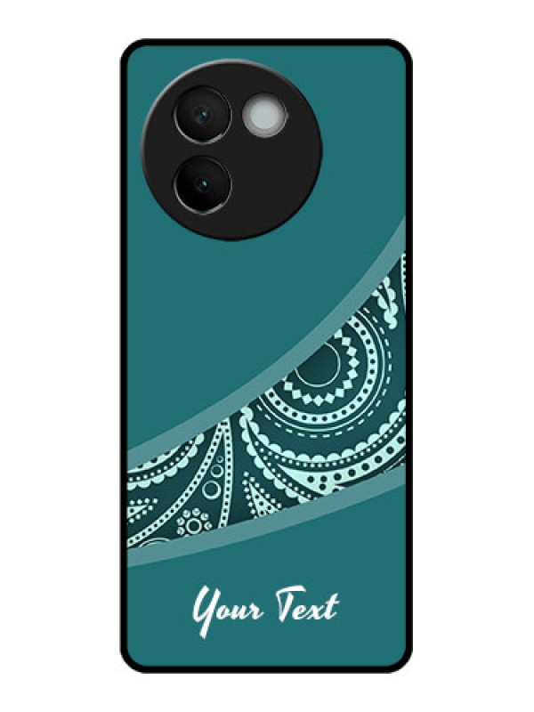 Custom Vivo V30e 5G Custom Metal Phone CaseSemi Visible Floral Design