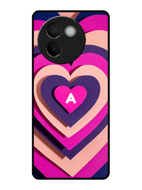 Custom Vivo V30e 5G Custom Metal Phone CaseCute Heart Pattern Design
