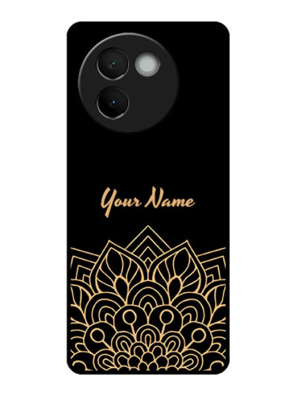Custom Vivo V30e 5G Custom Metal Phone CaseGolden Mandala Design
