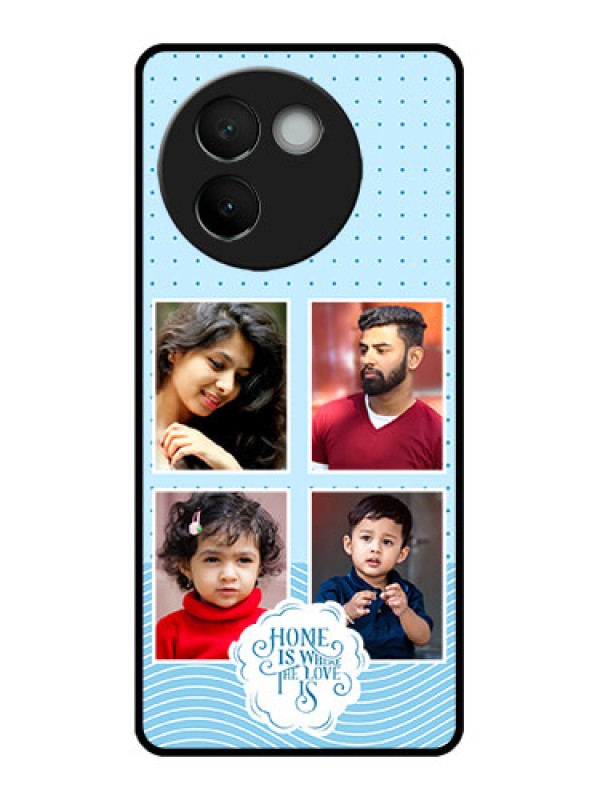 Custom Vivo V30e 5G Custom Metal Phone CaseCute Love Quote With 4 Pic Upload Design