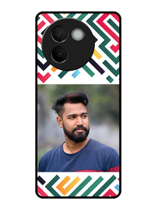 Custom Vivo V30e 5G Custom Metal Phone CaseColorful Maze Pattern Design