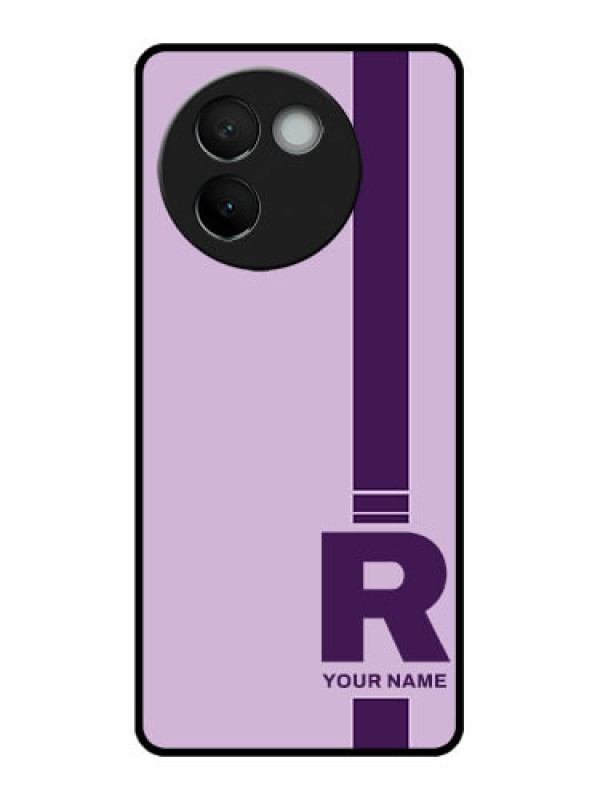 Custom Vivo V30e 5G Custom Metal Phone CaseSimple Dual Tone Stripe With Name Design