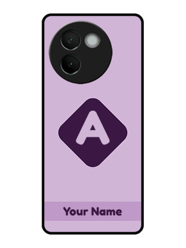 Custom Vivo V30e 5G Custom Metal Phone CaseCustom Letter In Curved Badge Design