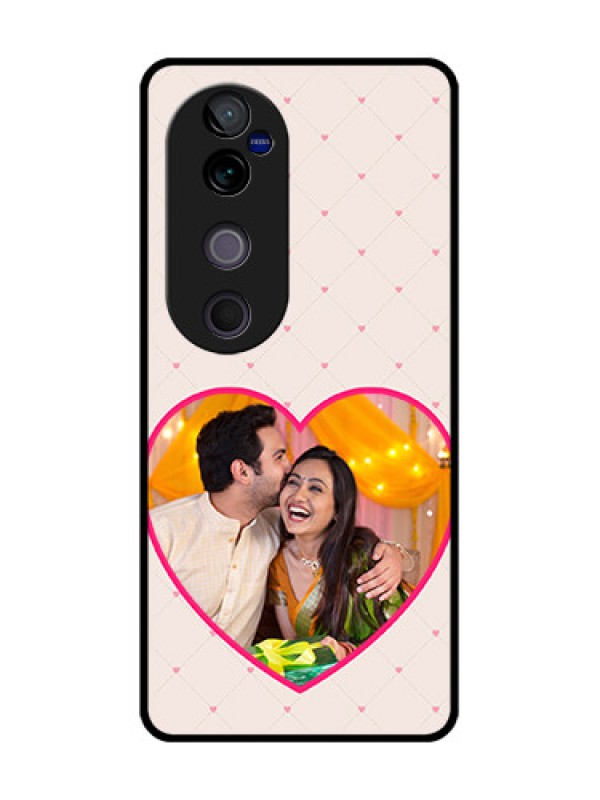 Custom Vivo V40 5G Custom Metal Phone CaseHeart Shape Design