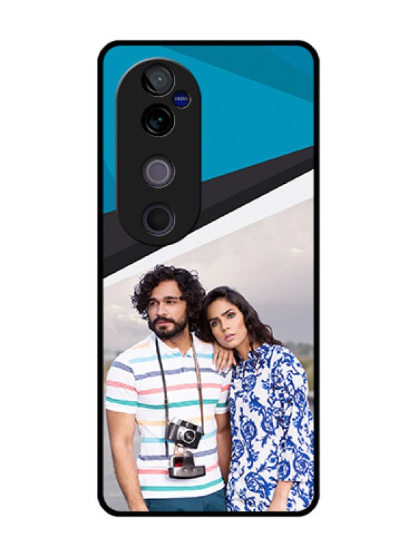 Custom Vivo V40 5G Custom Metal Phone CaseSimple Pattern Photo Upload Design