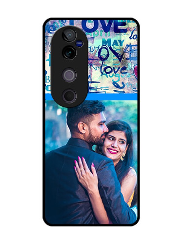 Custom Vivo V40 5G Custom Metal Phone CaseColorful Love Design