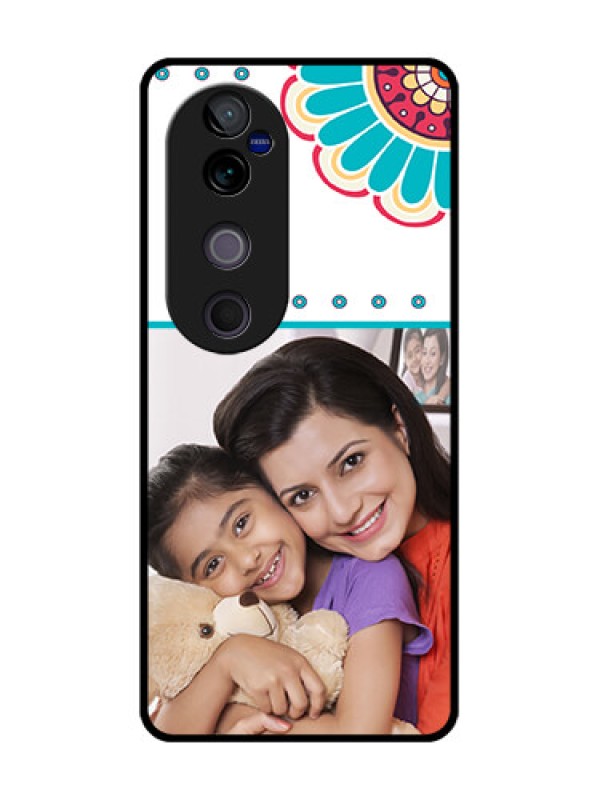 Custom Vivo V40 5G Custom Metal Phone CaseFlower Design