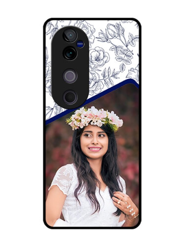 Custom Vivo V40 5G Custom Metal Phone CaseClassy Floral Design