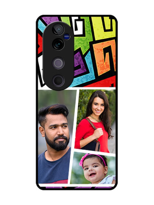 Custom Vivo V40 5G Custom Metal Phone CaseGraffiti Pattern Design