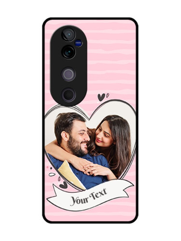 Custom Vivo V40 5G Custom Metal Phone CaseVintage Heart Design