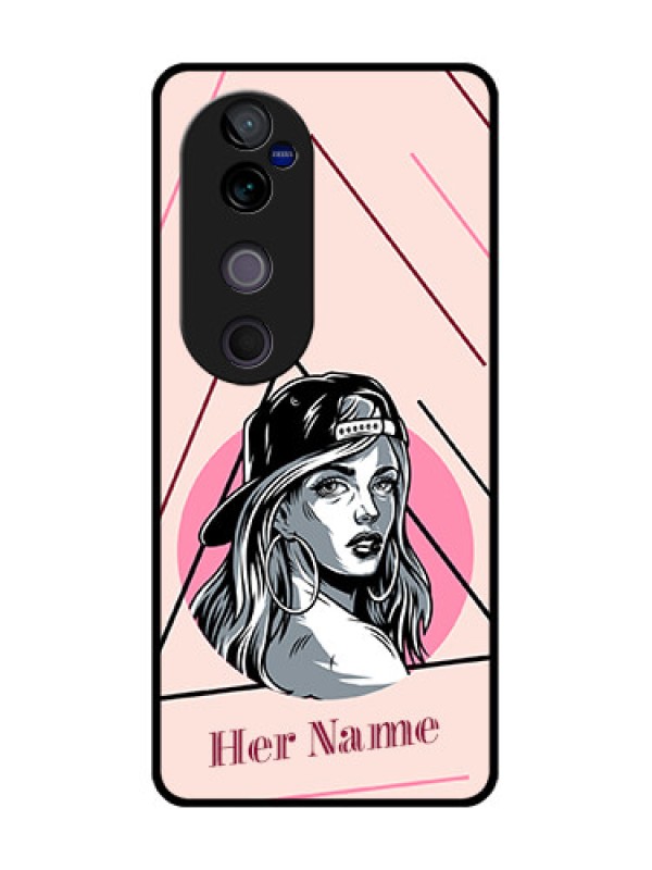 Custom Vivo V40 5G Custom Metal Phone CaseRockstar Girl Design