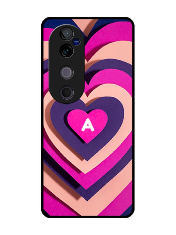 Custom Vivo V40 5G Custom Metal Phone CaseCute Heart Pattern Design