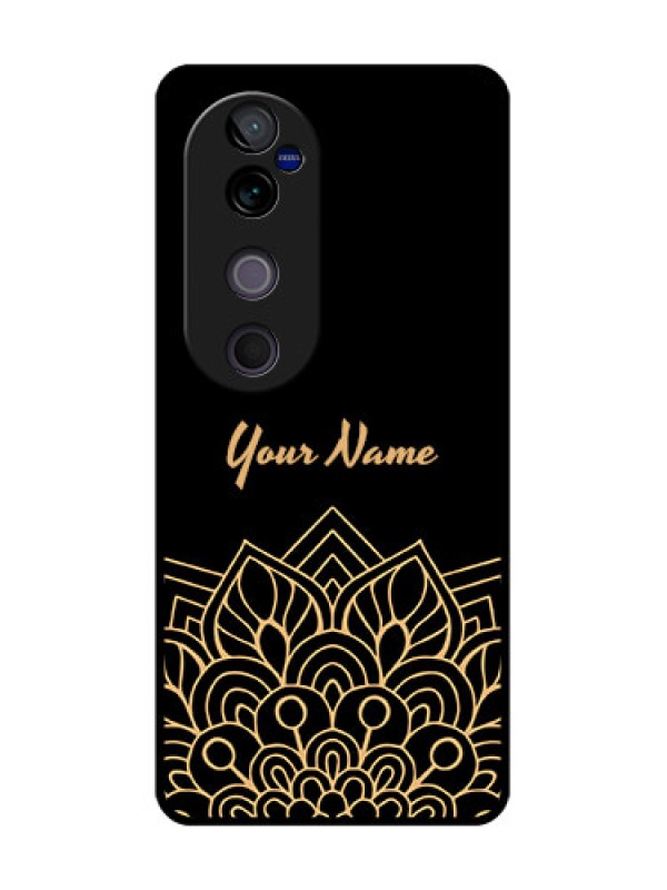 Custom Vivo V40 5G Custom Metal Phone CaseGolden Mandala Design