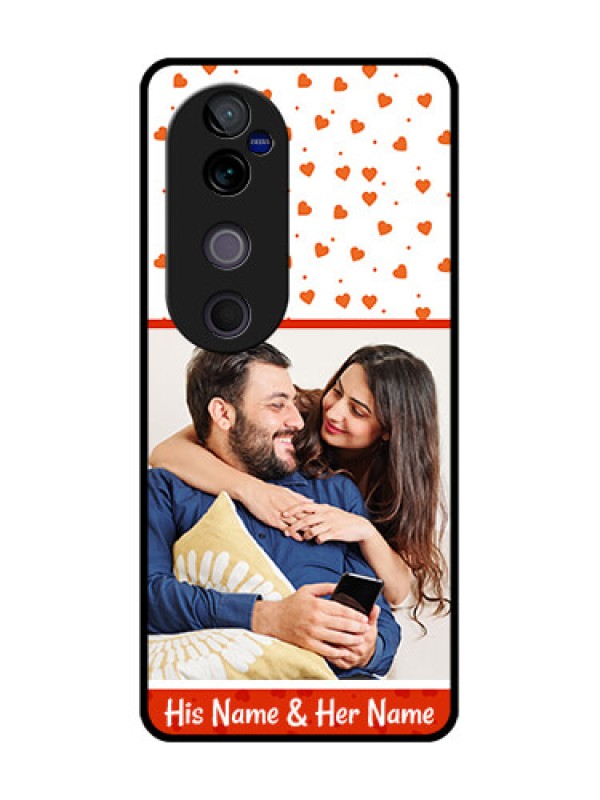 Custom Vivo V40 Pro 5G Custom Metal Phone CaseOrange Love Symbol Design