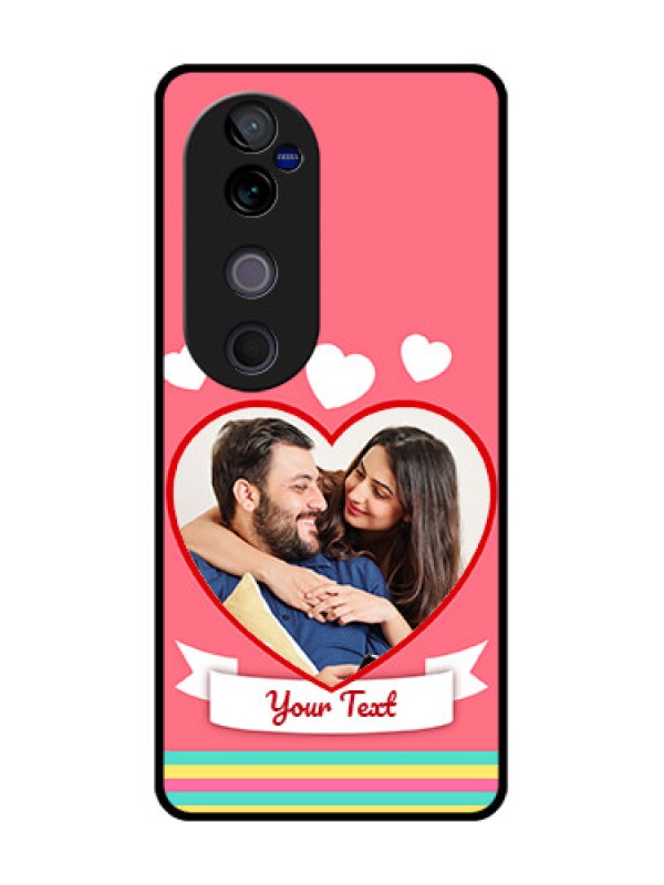 Custom Vivo V40 Pro 5G Custom Metal Phone CaseLove Shapes Doodle Design