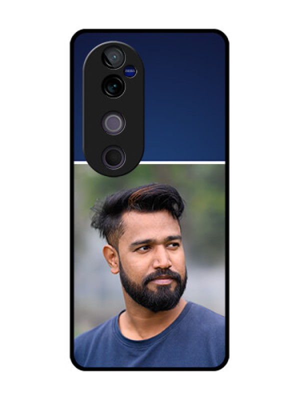 Custom Vivo V40 Pro 5G Custom Metal Phone CaseSimple Royal Blue Design