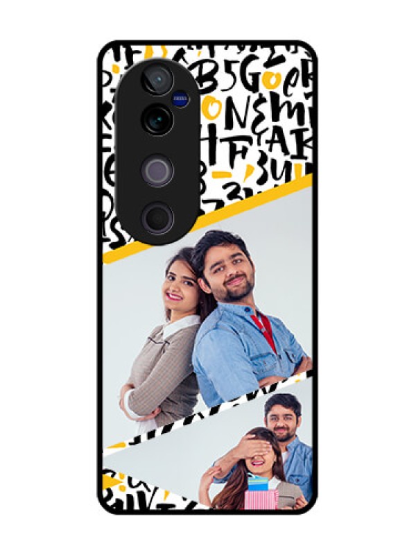 Custom Vivo V40 Pro 5G Custom Metal Phone CaseLetters Pattern Design