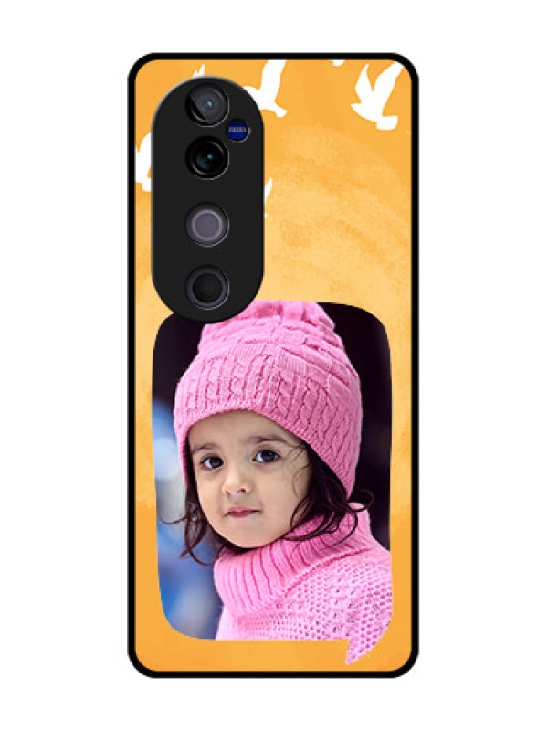 Custom Vivo V40 Pro 5G Custom Metal Phone CaseWater Color Design With Bird Icons