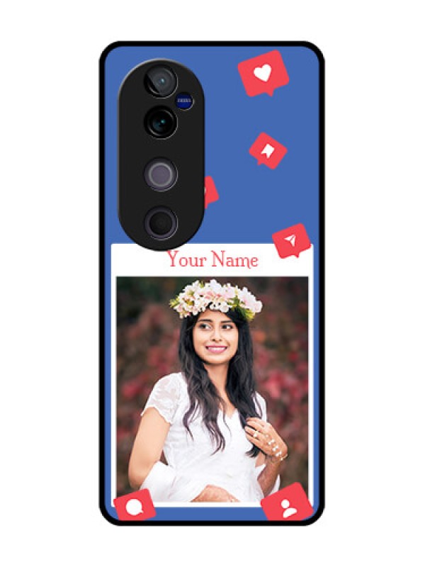 Custom Vivo V40 Pro 5G Custom Metal Phone CaseLike Share And Comment Design