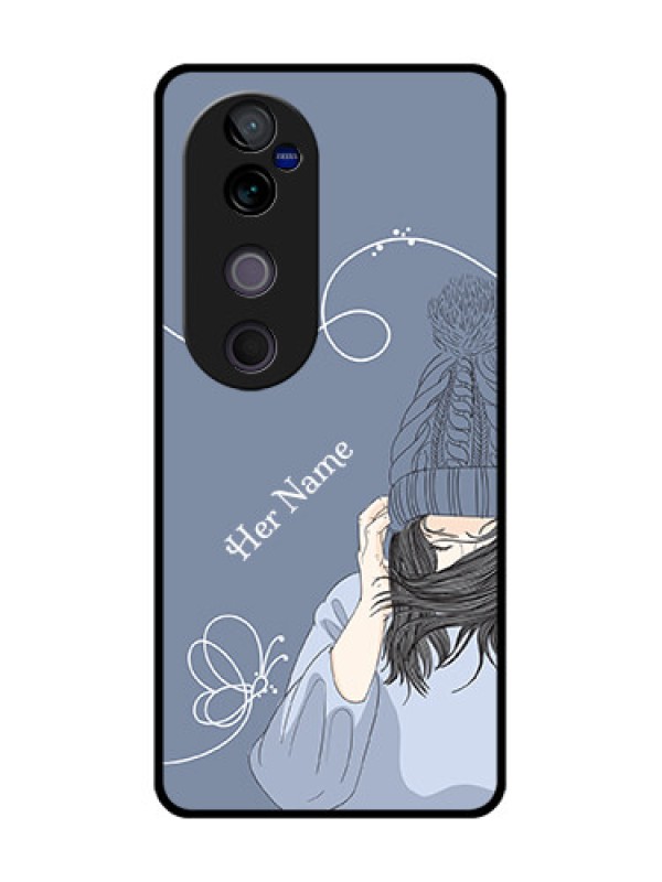 Custom Vivo V40 Pro 5G Custom Metal Phone CaseGirl In Winter Outfit Design