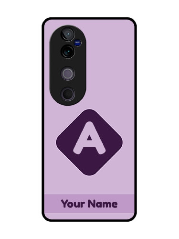 Custom Vivo V40 Pro 5G Custom Metal Phone CaseCustom Letter In Curved Badge Design