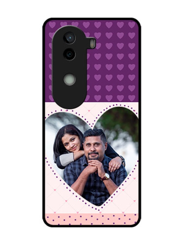 Custom Vivo V40e 5G Custom Metal Phone CaseViolet Love Dots Design