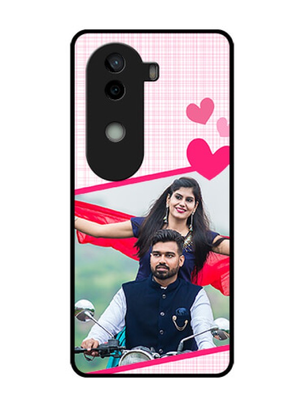 Custom Vivo V40e 5G Custom Metal Phone CaseLove Shape Heart Design