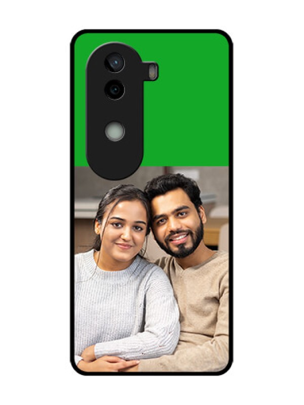 Custom Vivo V40e 5G Custom Metal Phone CaseGreen Pattern Design