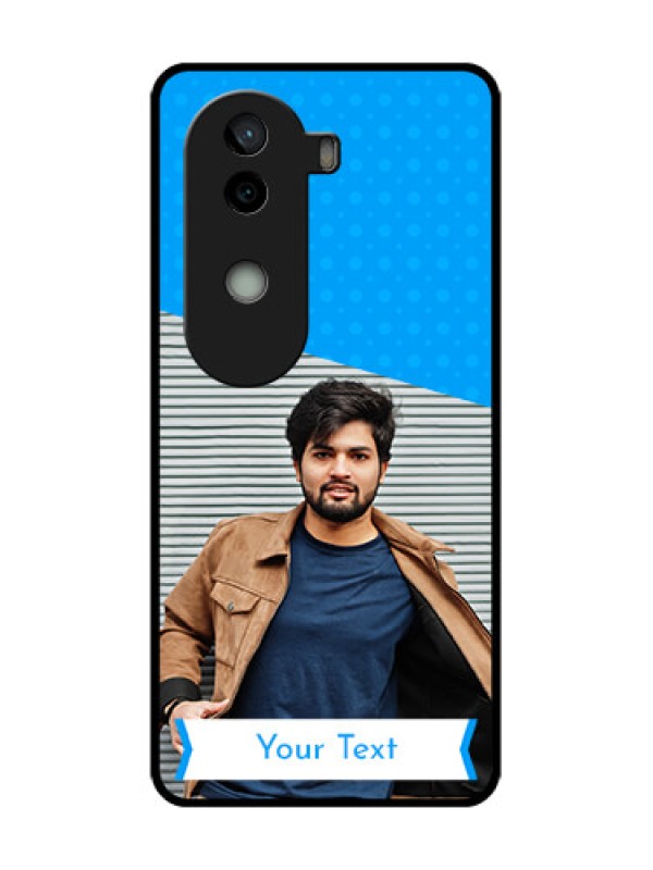 Custom Vivo V40e 5G Custom Metal Phone CaseSimple Blue Color Design