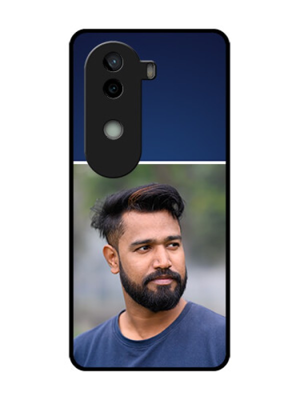 Custom Vivo V40e 5G Custom Metal Phone CaseSimple Royal Blue Design