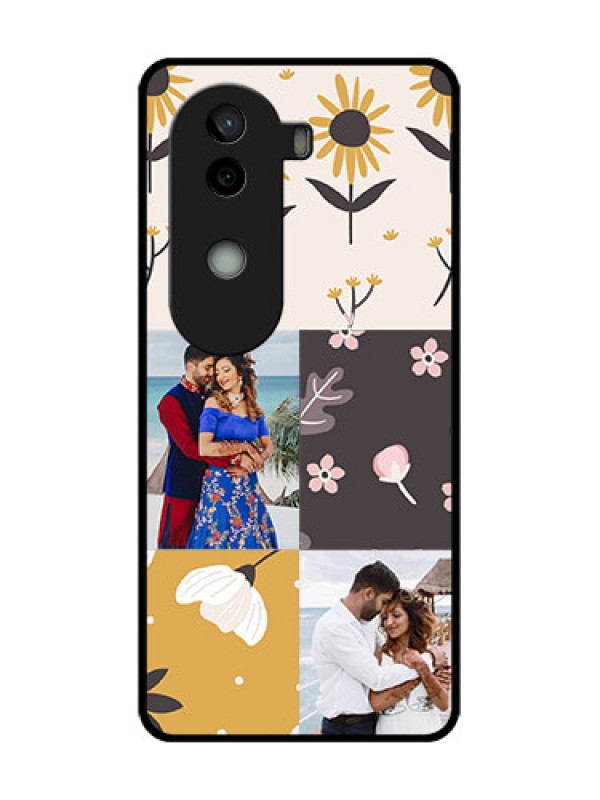 Custom Vivo V40e 5G Custom Metal Phone Case3 Images With Floral Design