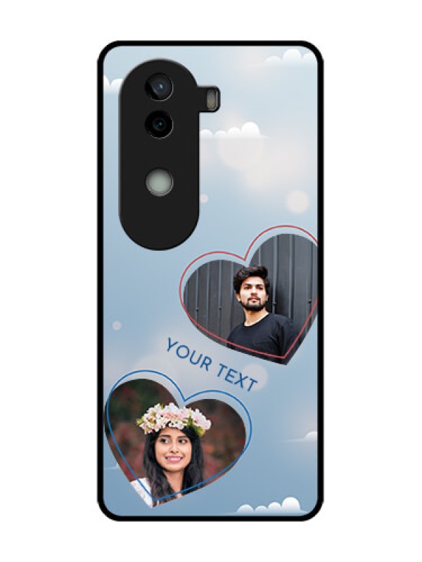 Custom Vivo V40e 5G Custom Metal Phone CaseBlue Color Couple Design