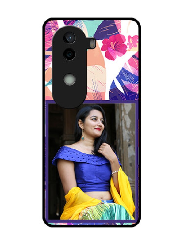 Custom Vivo V40e 5G Custom Metal Phone CaseAbstract Floral Design