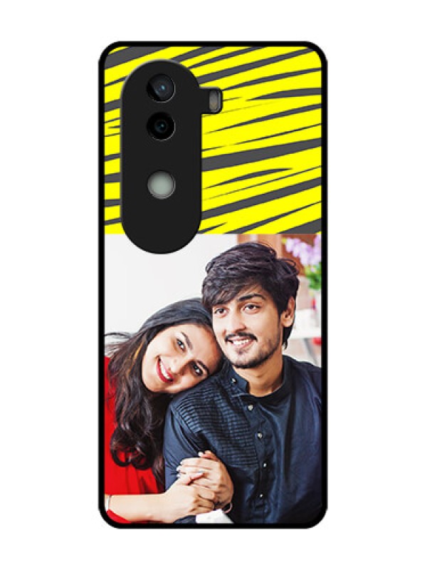 Custom Vivo V40e 5G Custom Metal Phone CaseYellow Abstract Design