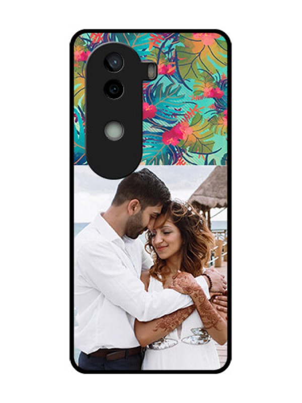 Custom Vivo V40e 5G Custom Metal Phone CaseWatercolor Floral Design