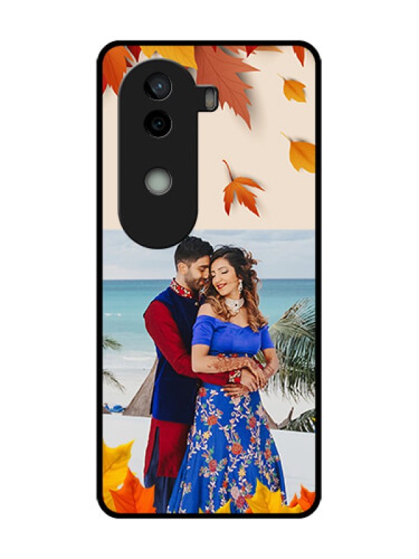 Custom Vivo V40e 5G Custom Metal Phone CaseAutumn Maple Leaves Design