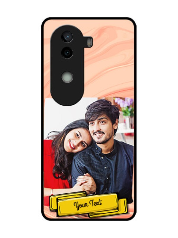 Custom Vivo V40e 5G Custom Metal Phone CaseMarble Texture Design