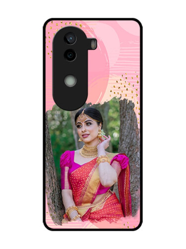 Custom Vivo V40e 5G Custom Metal Phone CaseGold Glitter Splash Design