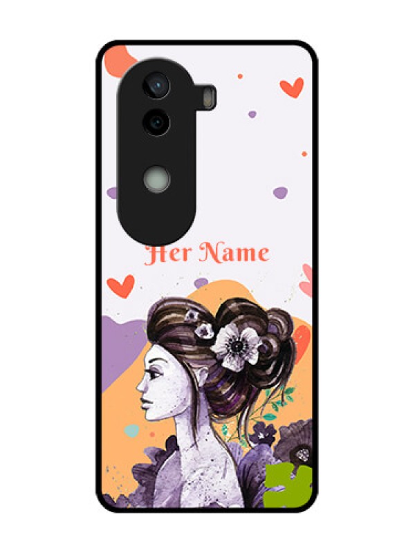 Custom Vivo V40e 5G Custom Metal Phone CaseWoman And Nature Design