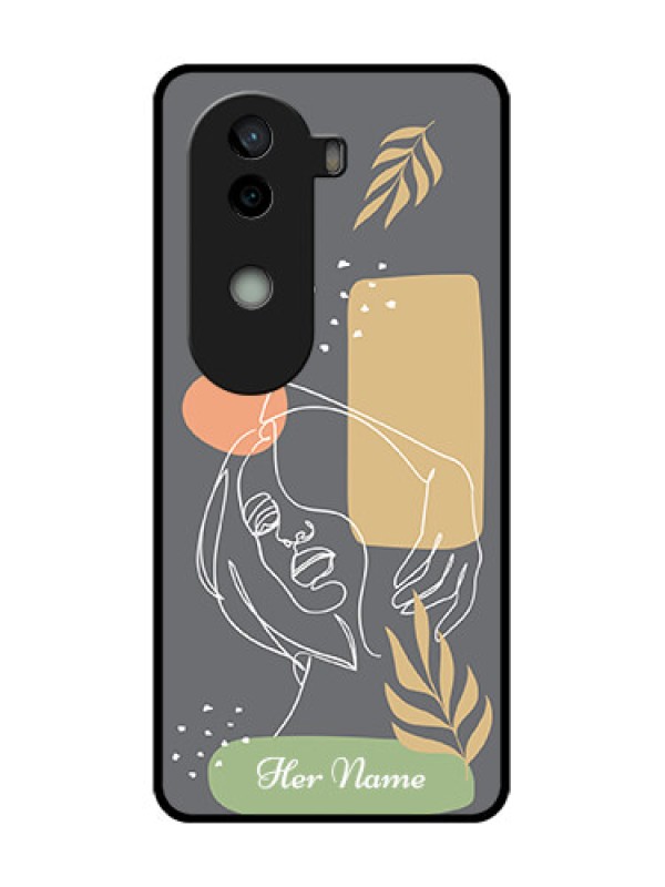 Custom Vivo V40e 5G Custom Metal Phone CaseGazing Woman Line Art Design