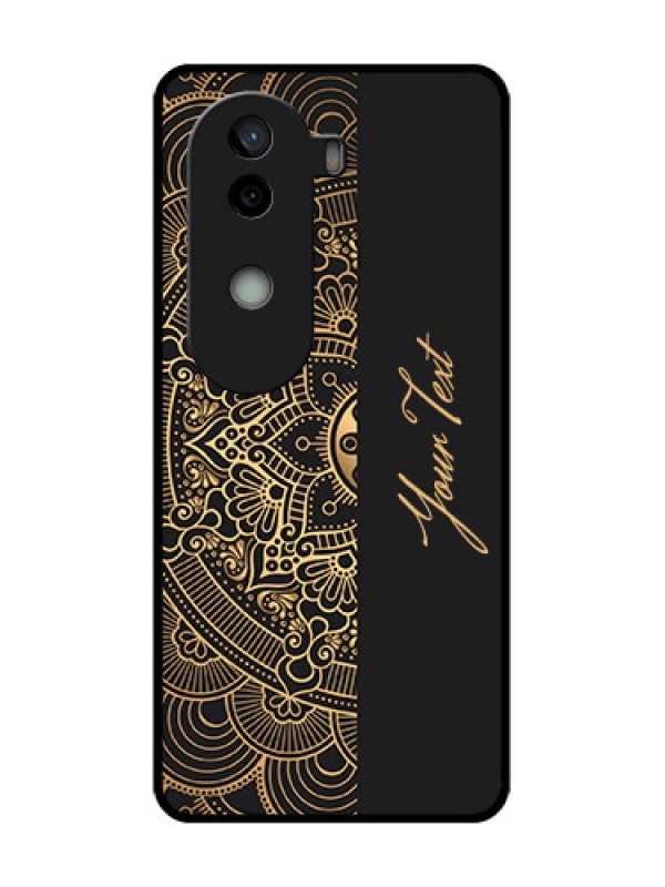 Custom Vivo V40e 5G Custom Metal Phone CaseMandala Art With Custom Text Design
